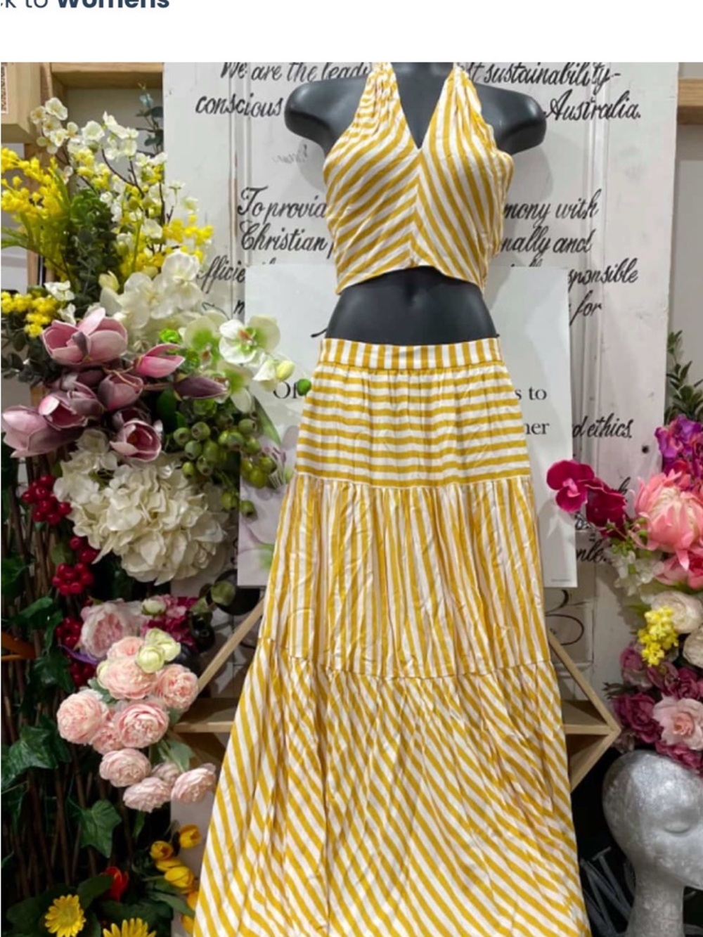 Pearl and Sea yellow 2 piece dress set - size 4